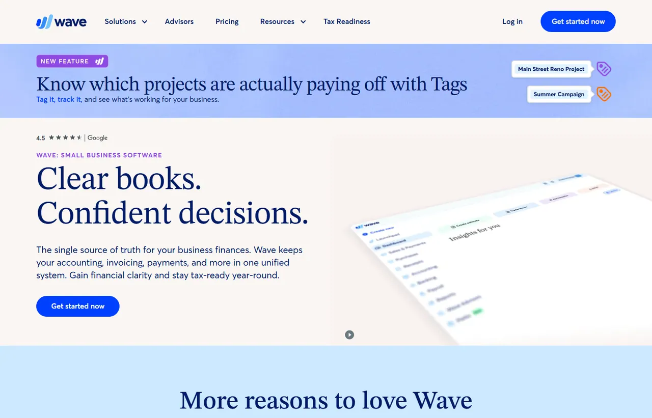 Wave pricing page, showing the published plans and prices recorded on this page