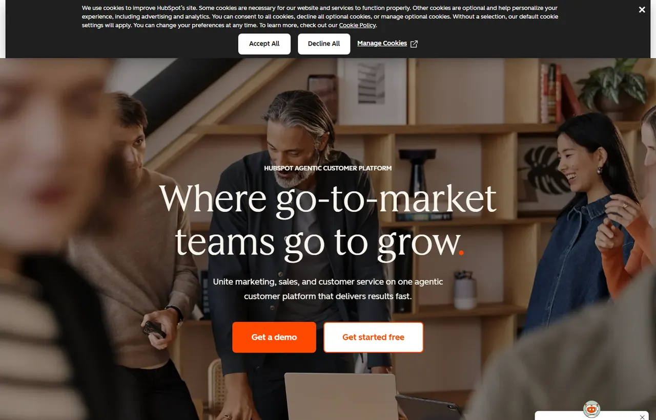 HubSpot pricing page, showing the published plans and prices recorded on this page