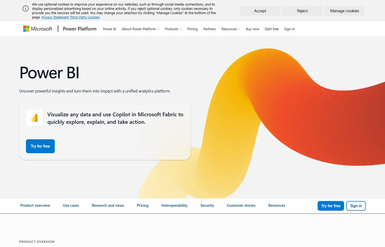Microsoft Power BI pricing page, showing the published plans and prices recorded on this page