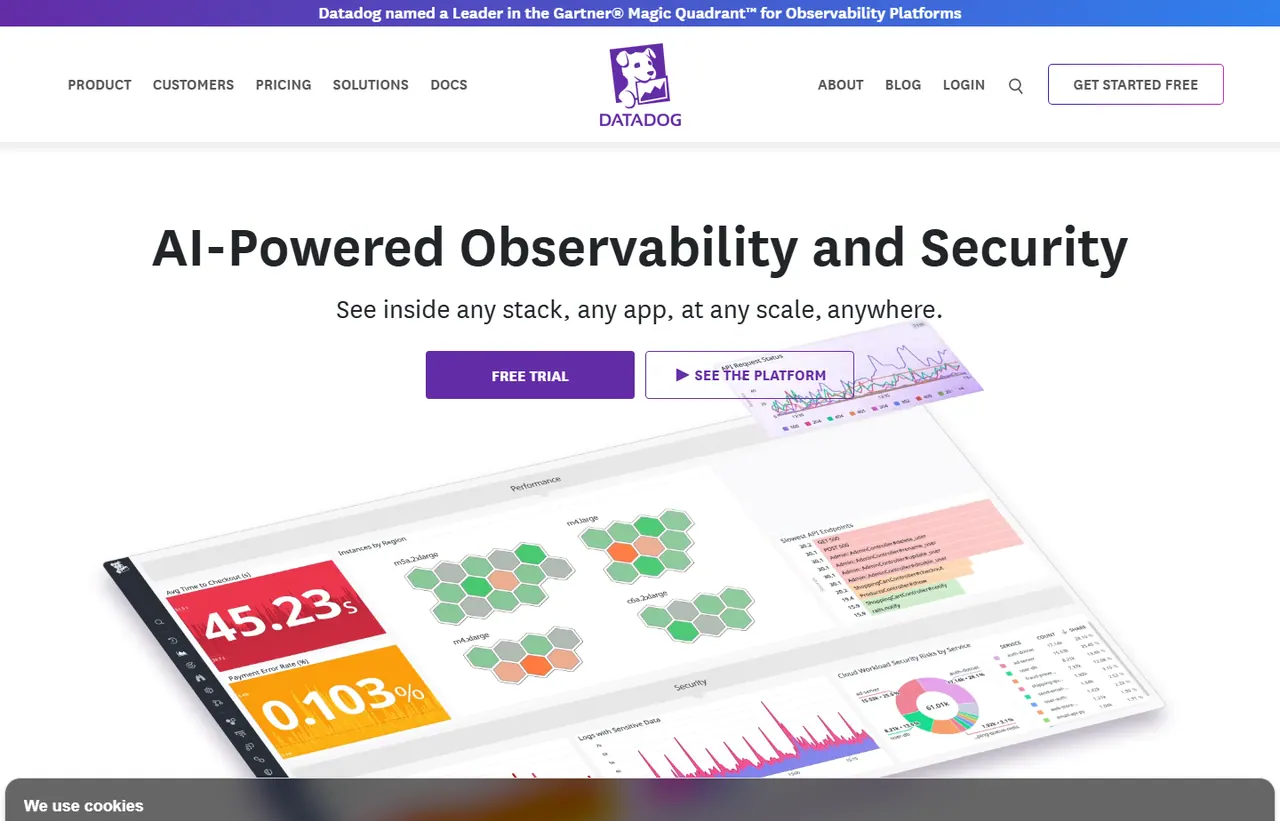 Datadog pricing page, showing the published plans and prices recorded on this page